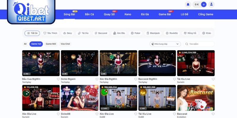 Giới thiệu khái quát về sảnh casino QIBET